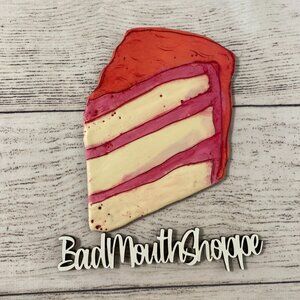 *Pink Angel Food Cake Original Encaustic Beeswax Painting